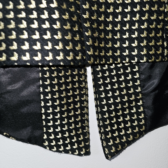 ▪︎ ANGELEYE ▪︎ LONDON ▪︎ Tweed Gold and Black Woven Blazer - Picture 5 of 10